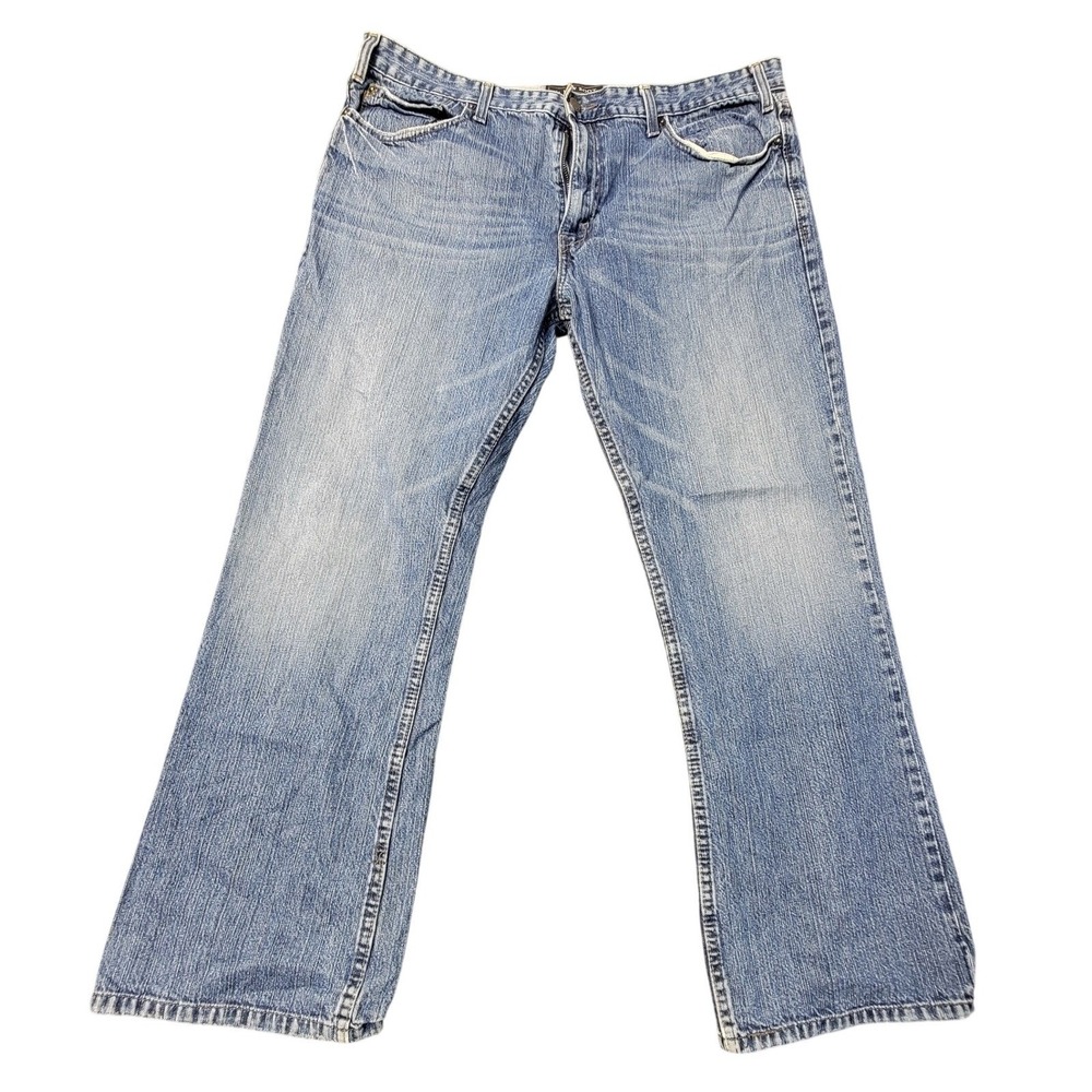 Levi Strauss Low Boot Jeans Men 40x30 Light Wash Bootcut Denim Signature Y2K
